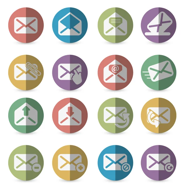 Set of mail icons vector — Stock Vector