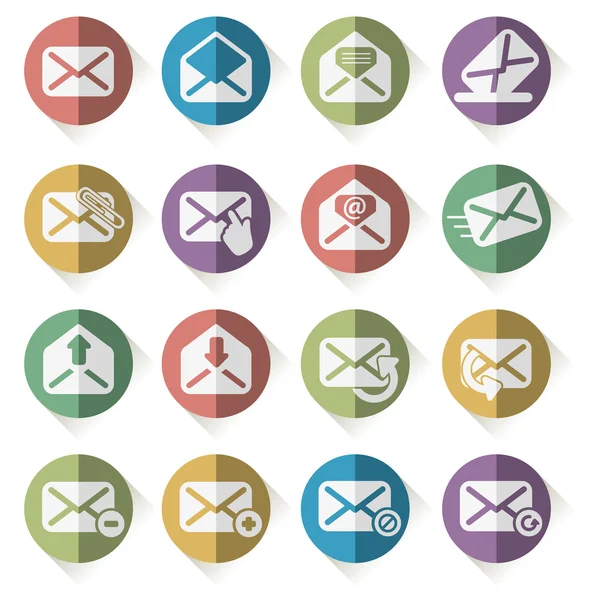 Conjunto de iconos de correo vector — Vector de stock