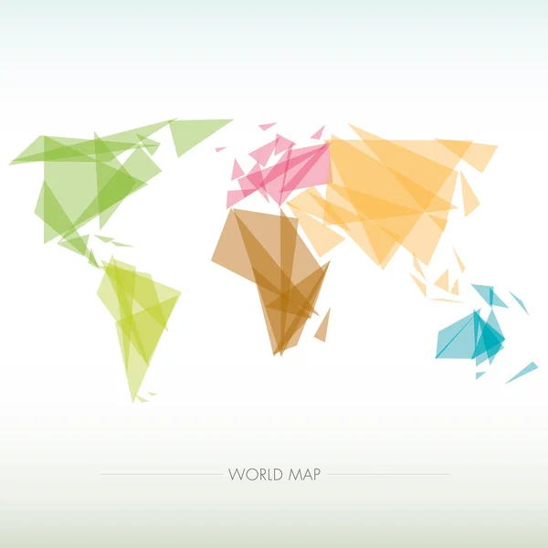 Geometrisk karta över världen — Stock vektor