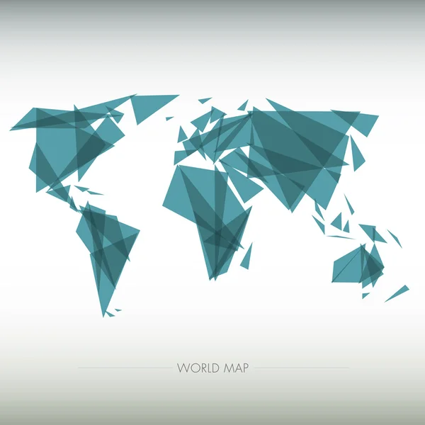 Mappa geometrica del mondo — Vettoriale Stock