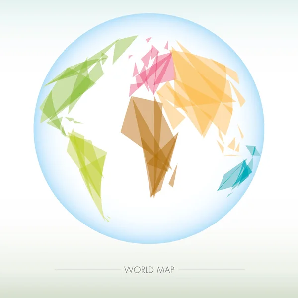 Геометрическая карта мира — стоковый вектор