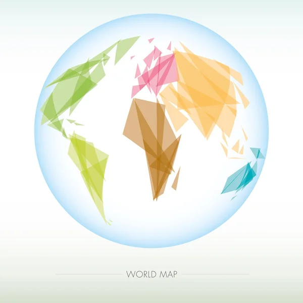 Geometric map of the world — Stock Vector