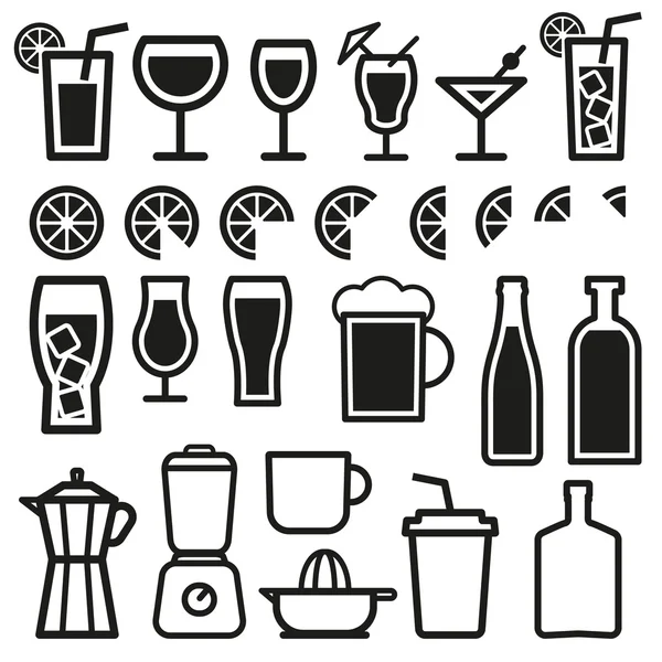 Símbolo de linha de ícone de vetor de bebida —  Vetores de Stock