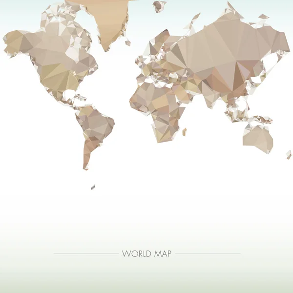 Mapa Mundial da Terra. Ilustração de vetor poli baixo — Vetor de Stock