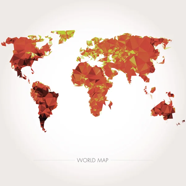 地球世界地图。低多边形矢量图 — 图库矢量图片