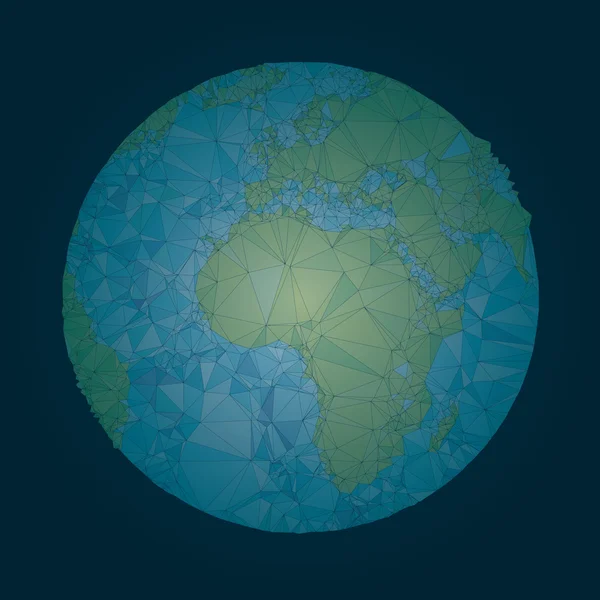 Earth World map. Low poly vector illustration — Stock Vector