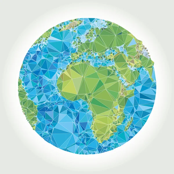 Earth World map. Low poly vector illustration — Stock Vector