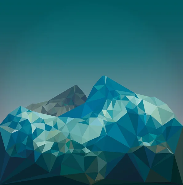 Paysage de basse montagne poly — Image vectorielle