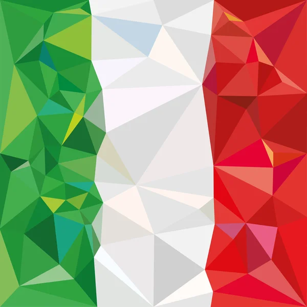 Stilisierte Flagge von Italien, Gold und Rot. Low-Poly-Stil — Stockvektor