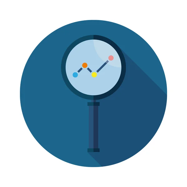 Business Analysis symbol med förstoringsglaset — Stock vektor