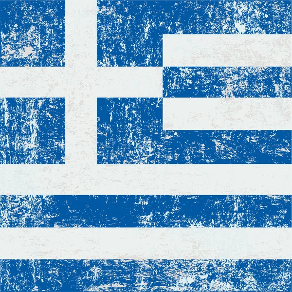 Yunanistan bayrağı grunge — Stok Vektör