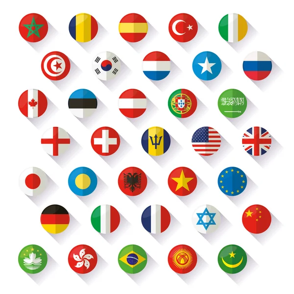 Flag of world. Vector icons — Stock Vector