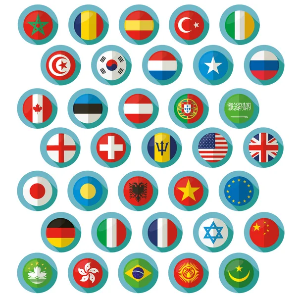 Flagge der Welt. Vektorsymbole — Stockvektor