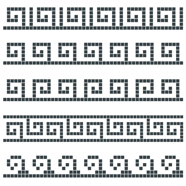 Old greek mosaic border designs