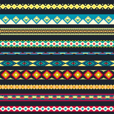Seamless modeli. Vektör çizim aşiret tasarım için. Etnik motifi.