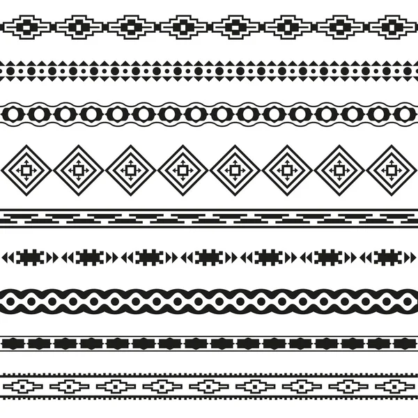 Nahtloses Muster. Vektorillustration für Stammesdesign. Ethnisches Motiv. — Stockvektor