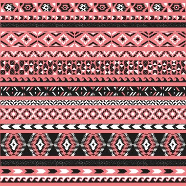 Seamless modeli. Vektör çizim için aşiret tasarım etnik motifi