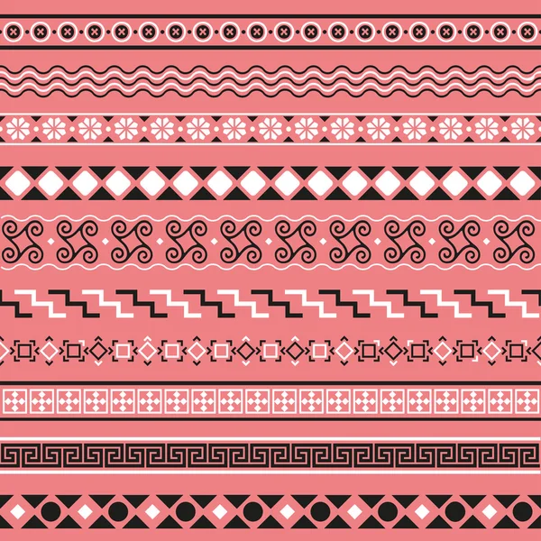 Patrón sin costuras. Ilustración vectorial para diseño tribal Motivo étnico — Vector de stock