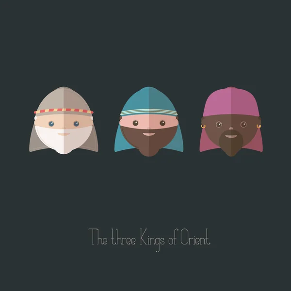 Los tres Reyes de Oriente sabios — Vector de stock