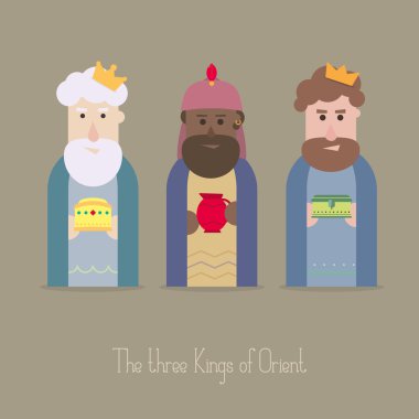 The three Kings of Orient wisemen clipart