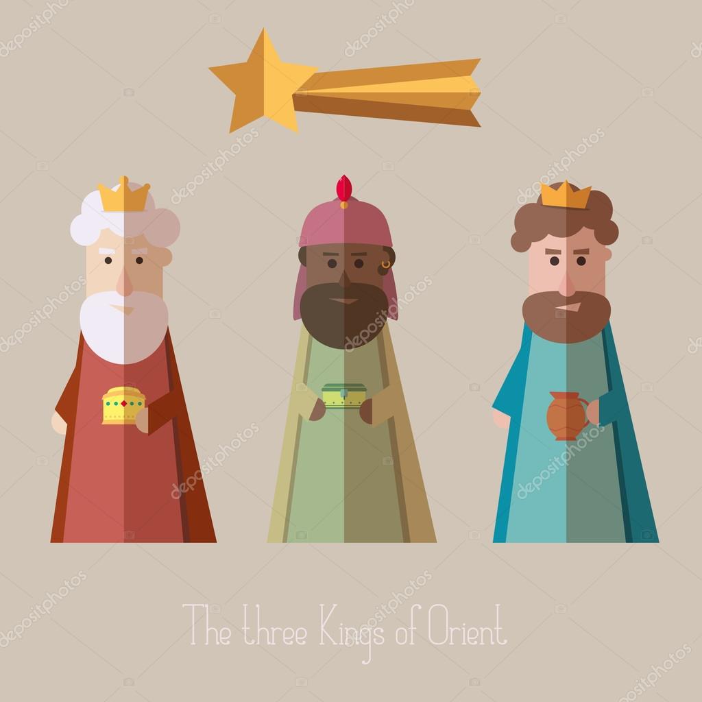 Los tres Reyes de Oriente sabios vector, gráfico vectorial © alvaroc