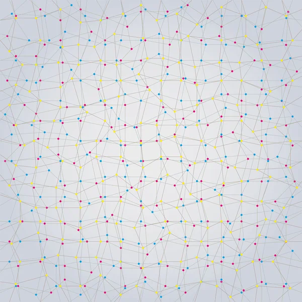Contexte abstrait, géométrie, lignes et points — Image vectorielle