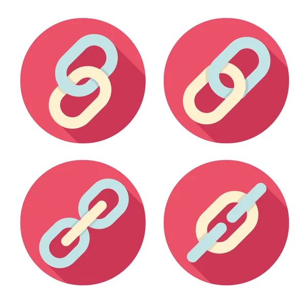 Link simboli icone impostate — Vettoriale Stock
