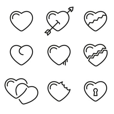 kalp satır simgeleri simge vektör