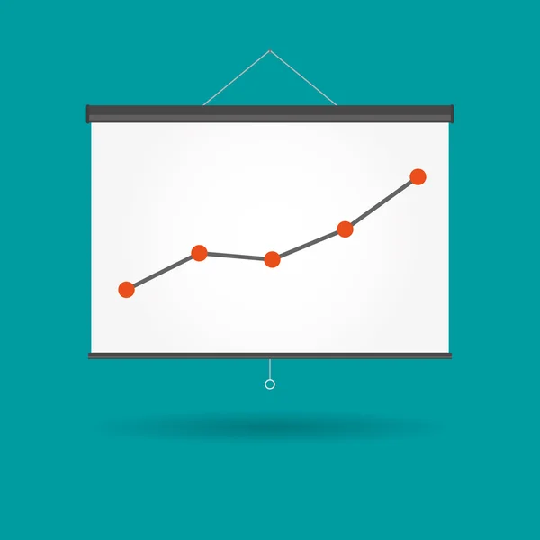 Vektör iş büyüyen Grafik sunumu — Stok Vektör