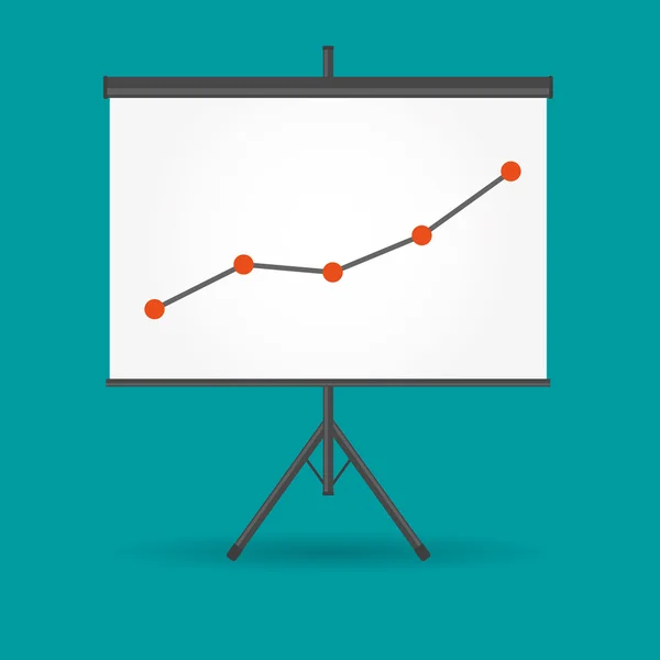 Presentazione del grafico di crescita del business vettoriale — Vettoriale Stock