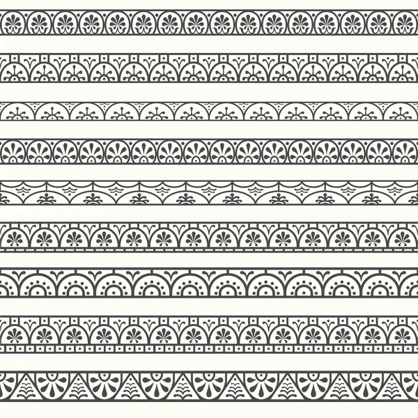Eléments de design bordures pompéiennes — Image vectorielle