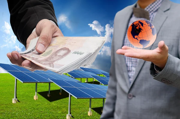 Solenergi affärsidé — Stockfoto