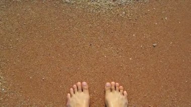 Deniz sörf ayağımla (el vurdu)