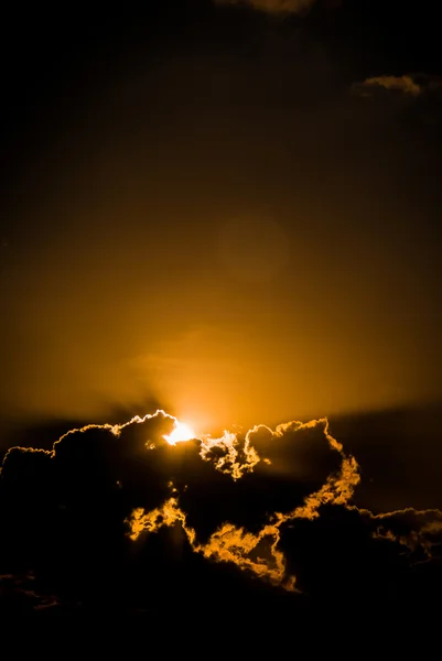 Nice sun ray at sunset time — Stock Photo, Image