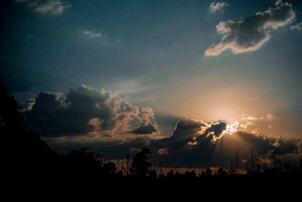 Nice sun ray at sunset time — Stock Photo, Image