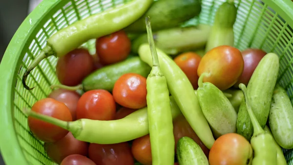 Cesta de legumes para cozinhar — Fotografia de Stock