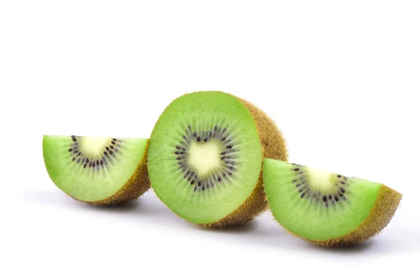 Group of juicy kiwi fruit isolated on white — Stock Photo, Image