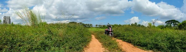 Chonburi Thailand Maio Estacionamento Com Scooter Estrada Rural Maio 2020 — Fotografia de Stock