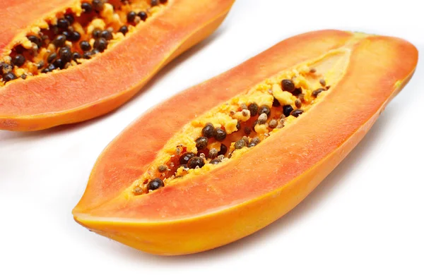 Papaya vruchten geïsoleerd — Stockfoto