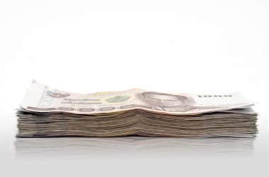 Tayland para banknot beyaz arka plan üzerinde izole