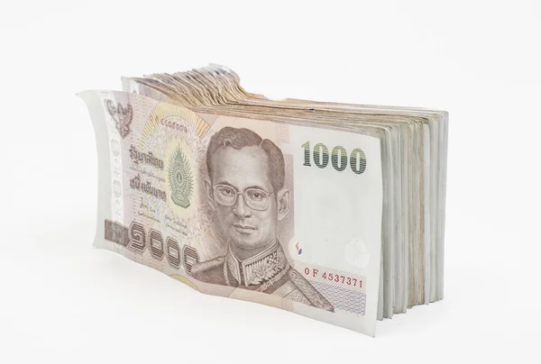 Thai money isolated on white background — Stock Photo, Image