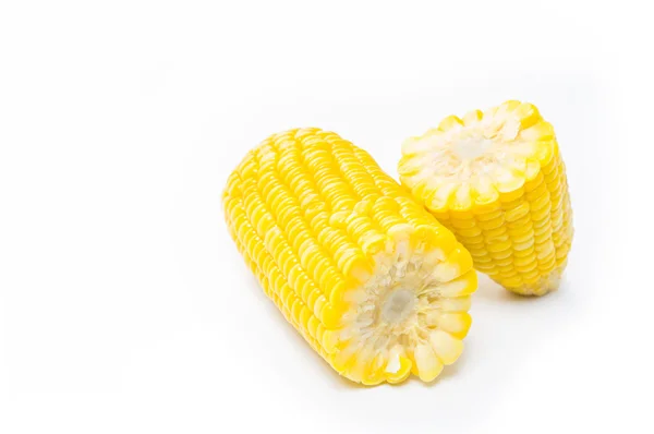 Keitetty maissi eristetty valkoinen — kuvapankkivalokuva
