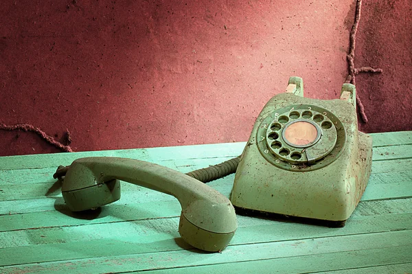 Retro vintage telefon csendélet — Stock Fotó