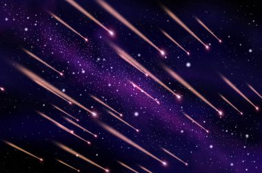 Meteor derin uzay resimde grup