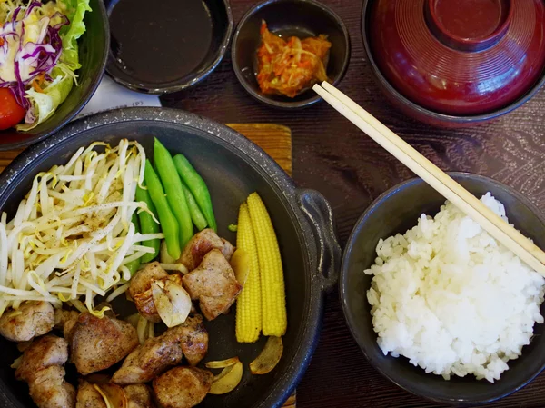 牛ステーキの和風ご飯 — ストック写真