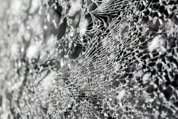 Damaged glass (car windshield) — Stock Photo, Image