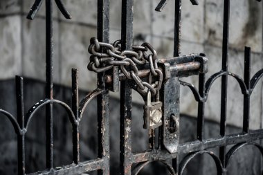 Locked door, Jail concept