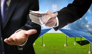 yapı yüklenici kavramı güneş çiftliğine için yatırımcı ödeme