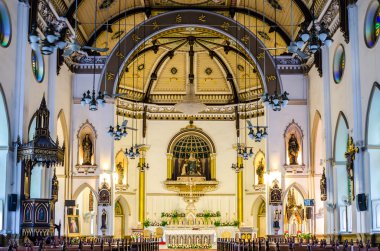 BANGKOK, THAILAND - JUNE 8 : Interior of Holy Rosary Chruch on 8