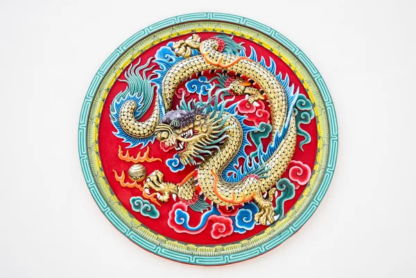 Reliefs en stuc Dragon de style chinois — Photo